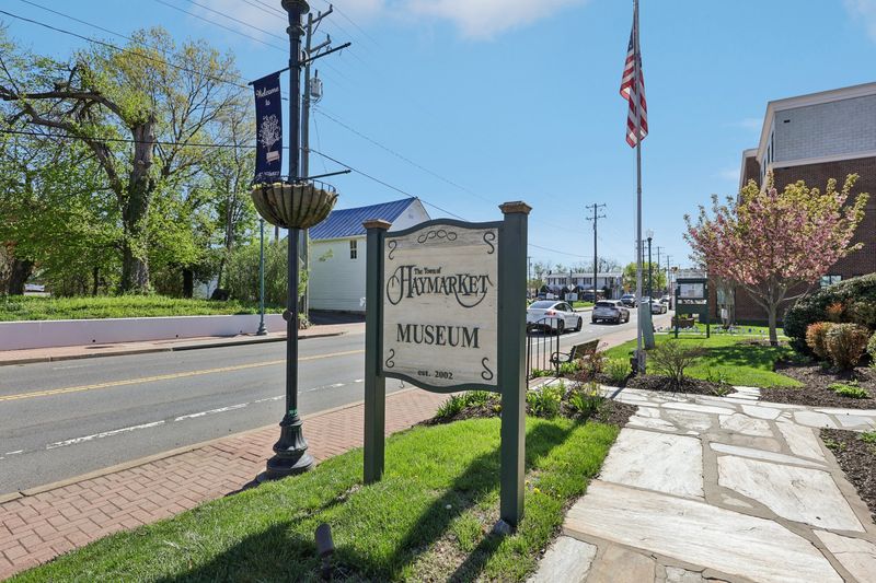 Welcome sign to the Haymarket Museum, VA.