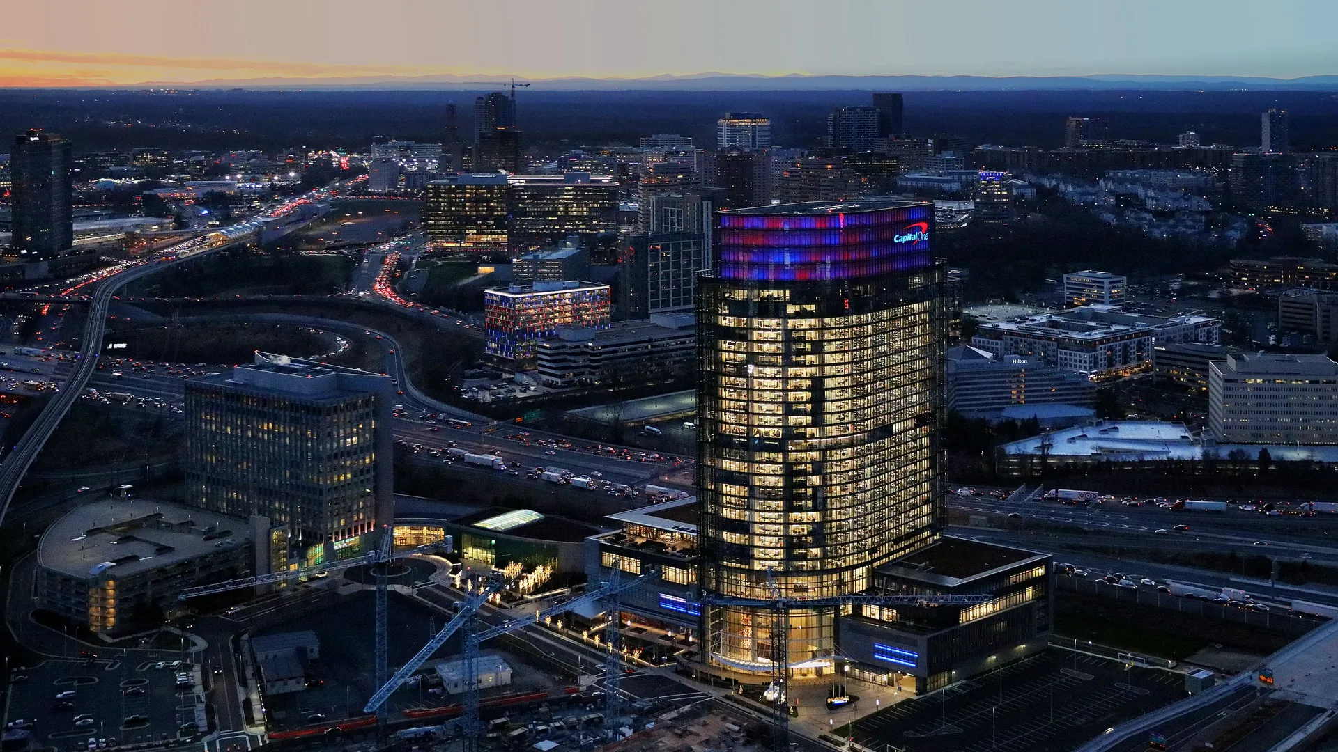 Office buildings in Tysons, Virginia tech hub