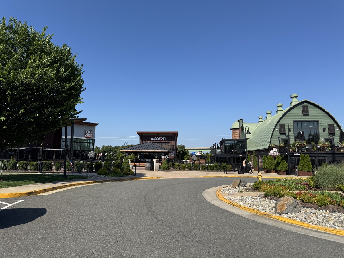A commercial street in Manassas, VA