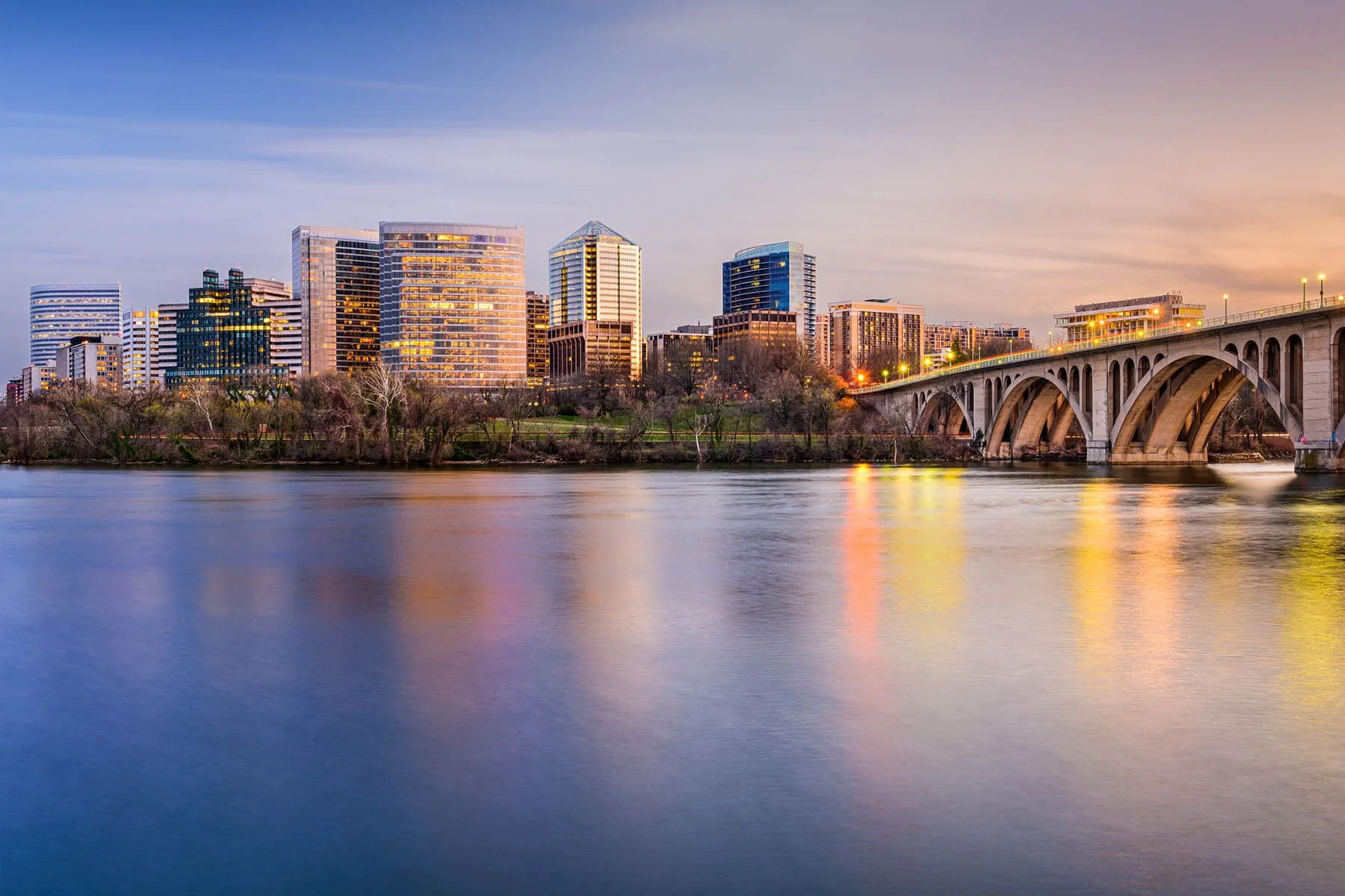 Arlington city view with bridge