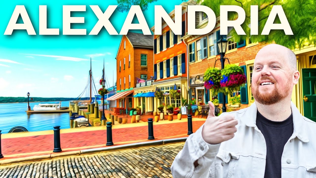 Alexandria Virginia Old Town waterfront and skyline