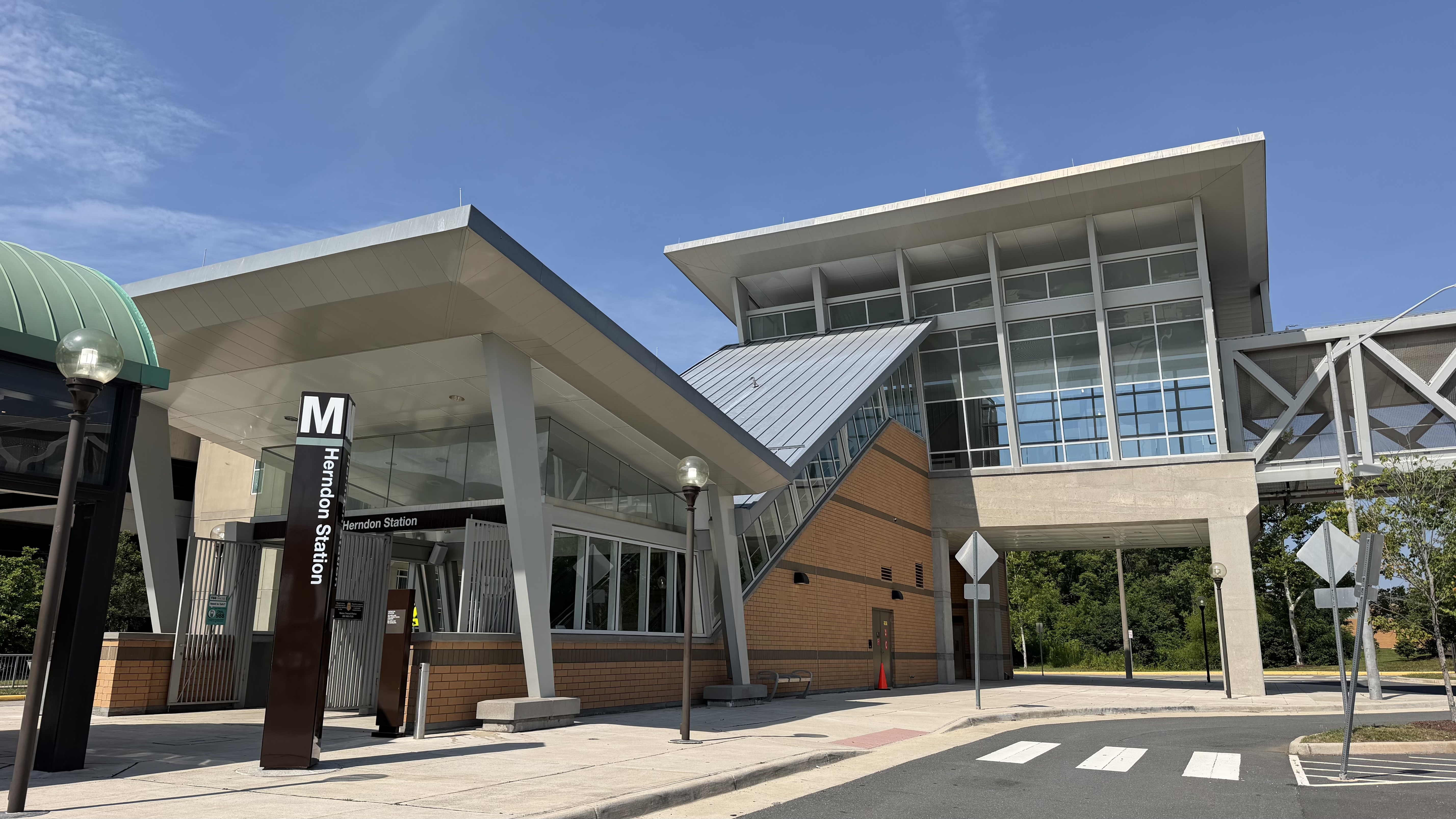 Herndon Metro Silver Line station pavilion area