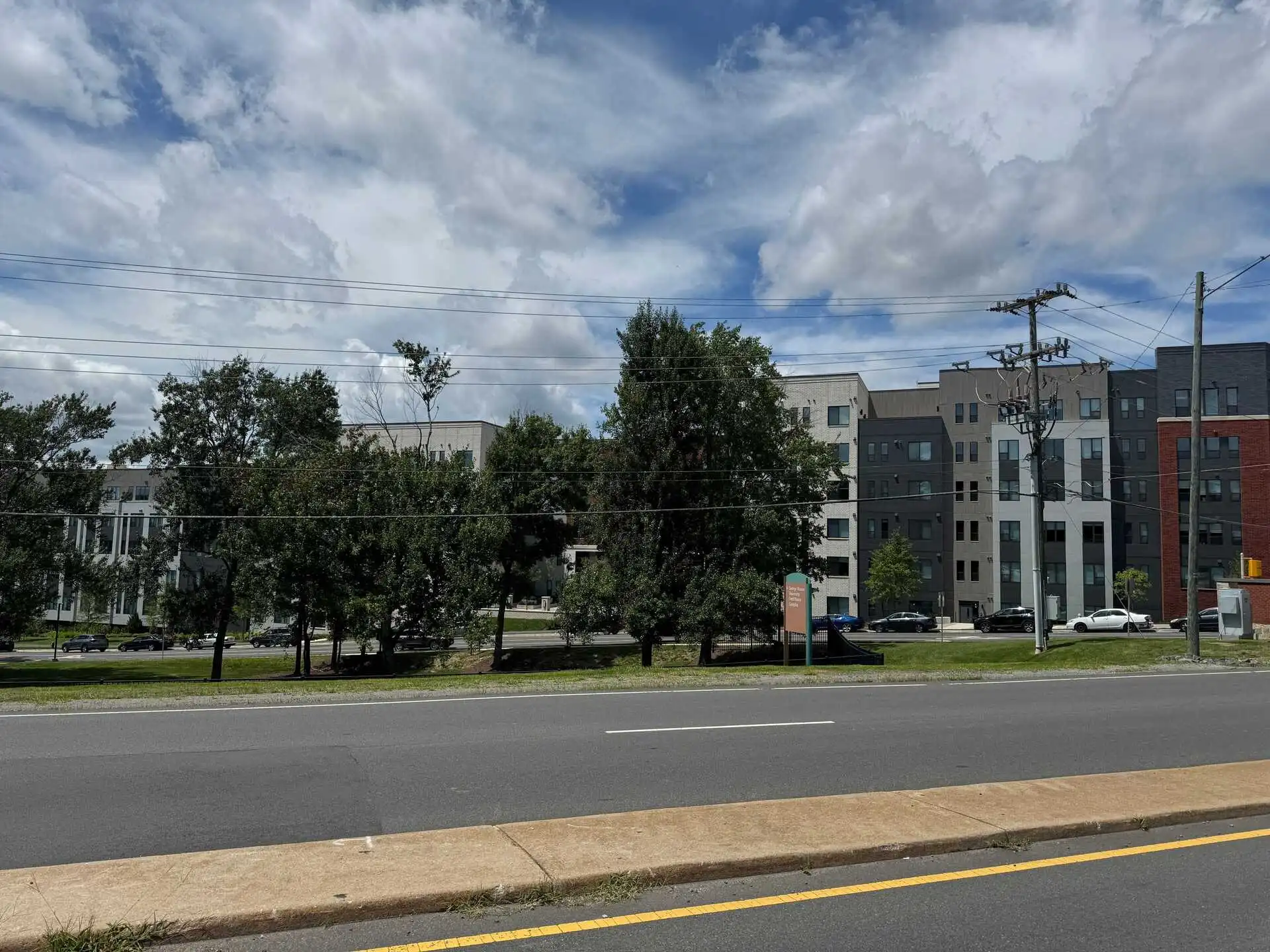 a set of modern budings in Fairfax City, VA