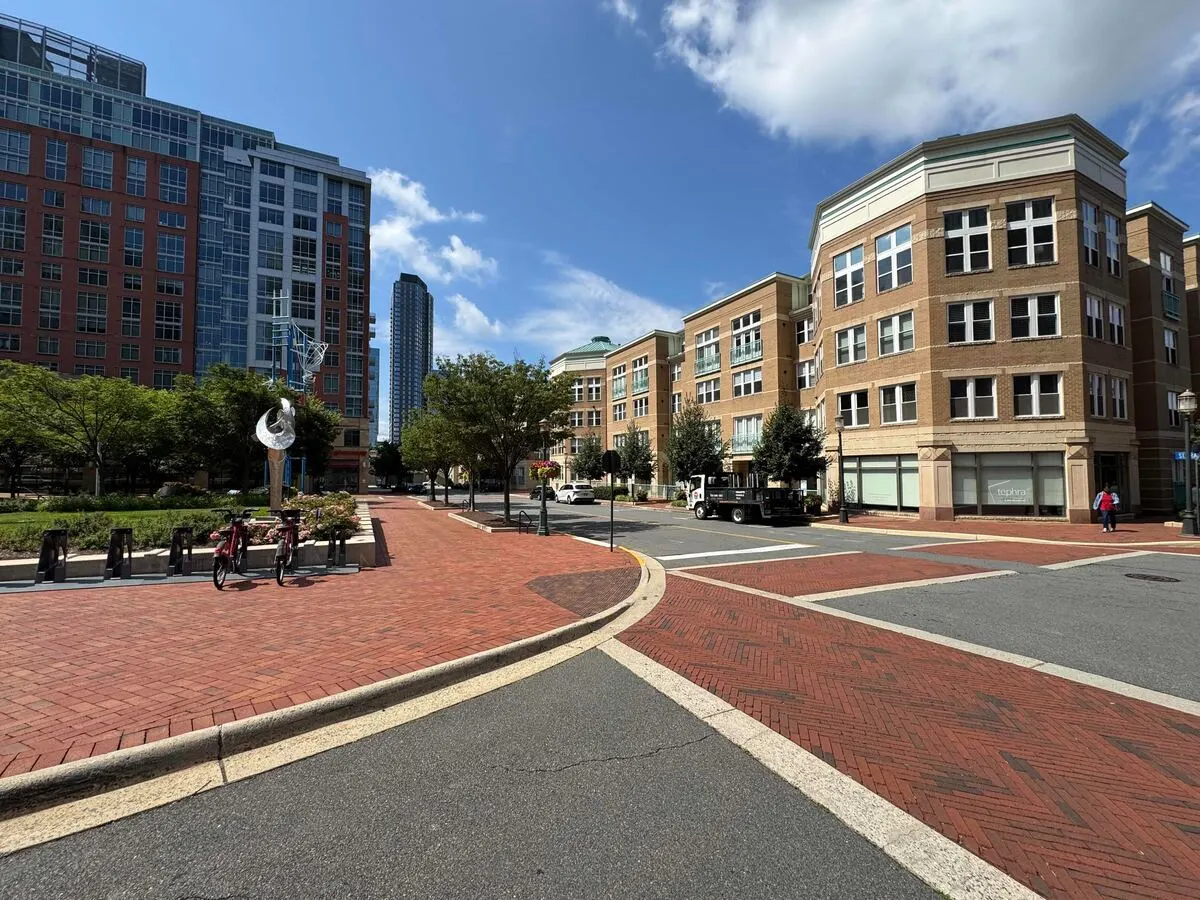 Reston Town Center street view downtown in Fairfax, VA.